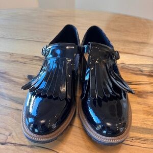 New Clarks Mia Griffin T-Bar Patent Leather Shoes - Size 9